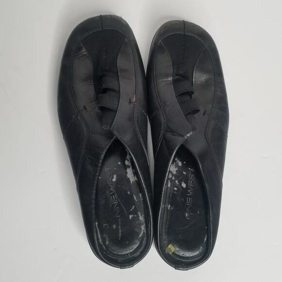 Nine West Renny Womens's Leather Square Toe Mules Slides - Picture 5 of 12